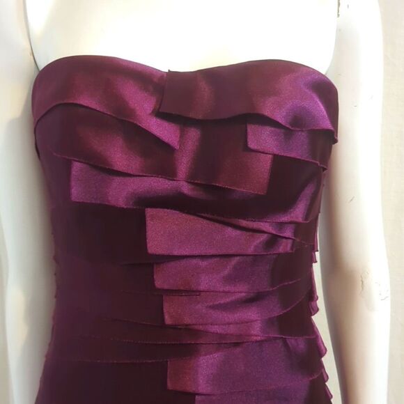 Bebe Dress Purple Strapless Size S - Picture 2 of 6